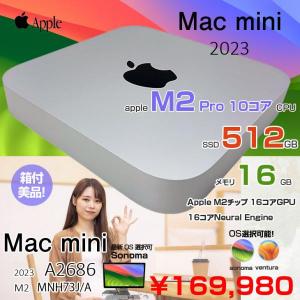 Apple Mac mini MNH73J/A A2686 M2 Pro 2023 小型デスク 選べるOS [Apple M2Pro 10コア メモリ16GB SSD512GB 無線 BT シルバー 純箱 ]:美品
