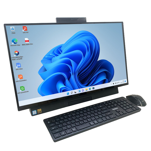 NEC LAVIE Desk DA970/MAB 中古 一体型デスク 地デジ Office Win10 or Win11 キーマウス[Core i7  8565U 16GB SSD1TB+HDD3TB Blu-ray カメラ 27型 黒]:アウトレット