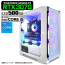 ゲーミングPC ホワイトメッシュ GeForce RTX3070 第13世代 Corei5 Win10 SSD500GB メモリ16GB eスポーツ PASOUL 煌 1年保証