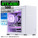 ゲーミングPC JONSBO D41 ホワイト メッシュ CPU水冷ファン GeForce RTX4080 第13世代 Corei7 13700F Win10 SSD500GB メモリ16GB eスポーツ PASOUL 煌 1年保証