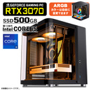 ゲーミングPC デスクトップパソコン ミニ黒海景房 GeForce RTX3070 第13世代 Intel Corei5 13400F Win10 SSD500GB メモリ16GB eスポーツ PASOUL 極 1年保証
