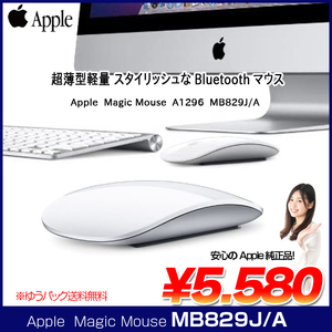 Apple アップル 純正 Magic Mouse マジックマウス MB829J/A A1296 ワイヤレスマウス マルチタッチ Bluetooth 中古 良品