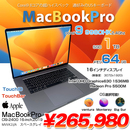 MacBook Pro 16inch MVVK2J/A A2141 2019 USキー 選べるOS TouchBar TouchID